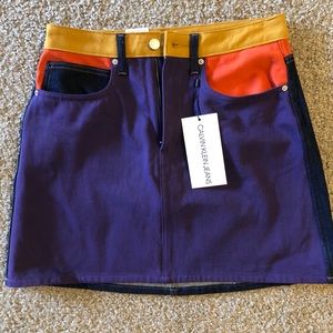Calvin Klein Denim Mini Skirt NWT